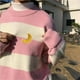 thumbnail image 3 of Mujeres Kawaii Ulzzang College Wind Candy Contraste Rayas Luna Suéter Ropa Adepaton WMZY-677-1, 3 of 7