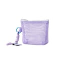 thumbnail image 2 of Dongrere Mesh Mini Zipper Pouch, Portable Breathable Storage Bag, Clear Cosmetic Bag for Home Travel Outdoor Use, 4x1.2x3.7 Inch, Purple, 2 of 6