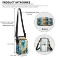 thumbnail image 6 of HELLHERO Travel Crossbody Purse Jellyfish Pattern Stylish Polyester with Zipper Closed Adults 4.33"x1.97"x7.09" Outdoor Travel, 6 of 7