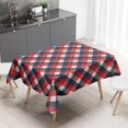 thumbnail image 1 of Abstract Table Cloths Dark Blue Red WhiteSmall Table Cover Farmhouse Decoration 54 X 54 Inch, 1 of 1