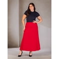 thumbnail image 2 of Plus Size Elastic Waist A Line Maxi Skirt, 2 of 10