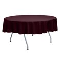 thumbnail image 1 of Ultimate Textile (5 Pack) Reversible Shantung Satin - Majestic 60-Inch Round Tablecloth - for Weddings, Home Parties and Special Event use, Burgundy Red, 1 of 4