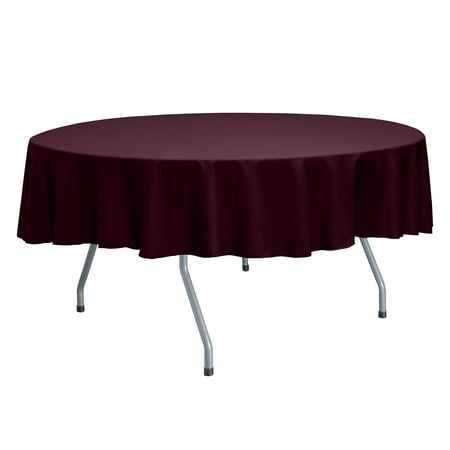

Ultimate Textile (2 Pack) Reversible Shantung Satin - Majestic 84-Inch Round Tablecloth - for Weddings Home Parties and Special Event use Burgundy Red