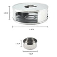 thumbnail image 4 of Langgg 430 Stainless Steel Tea Warmer with Tea Light Holder for Tea Warmer Tea and Coffee Pots, 4 of 6