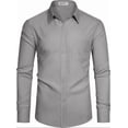 thumbnail image 7 of sogami Mens Dress Shirt For Men Oxford Long Sleeve Casual Shirt Formal Gray Dress Shirt For Men, 7 of 7