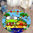 thumbnail image 3 of Alfombra redonda Sanrio Keroppi, alfombra para niños, alfombra redonda, alfombra para dormitorio, sala de estar, silla, alfombra antideslizante, 3 of 5