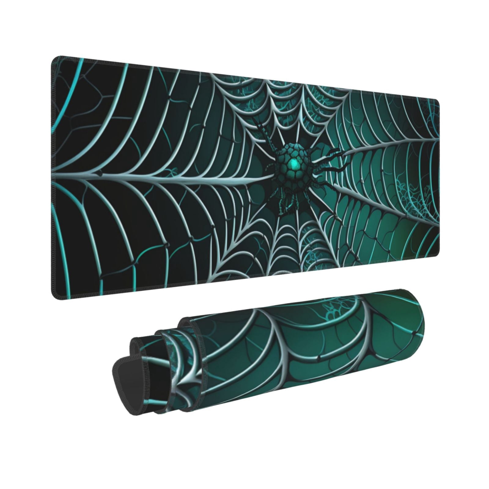 Spider Web Gothic Art Mouse Pad Extended Large Gaming Mousepad Non-Slip Rubber Big Keyboard Desk Mat 31.5 X 11.8 Inch