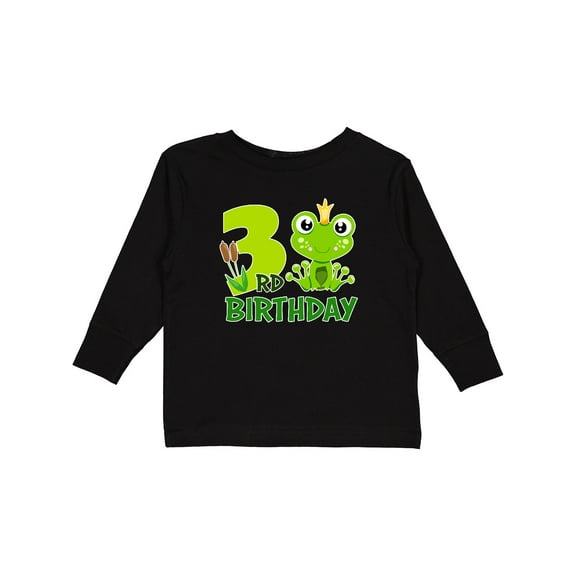 Inktastic 3rd Birthday Prince Frog Boys Long Sleeve Toddler T-Shirt