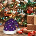 thumbnail image 6 of Balery Purple Mardi Gras Pattern Santa Hat Christmas Hat Funny Christmas Hat Christmas Knitted Beanie Hat For Men Women Adult, 6 of 6