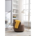 thumbnail image 5 of Swivel Armchair, Teddy Fabric 360° Swivel Accent Chair With Black Powder Coating Metal Ring, 5 of 7