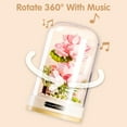 thumbnail image 2 of Building Blocks Flowers Bouquet Set with Music Box and Dust-Proof Dome,Simulation Artificial Particle Flower Collection Construction Building Bricks Toy,Home Decor (White Jasmine), 2 of 5