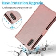 thumbnail image 4 of Funda tipo cartera de PU con tapa para iPhone X/XS, estilo empresarial, con cordón, ranuras para tarjetas, función atril, compatible con carga magnética, a prueba de caídas, protección total., 4 of 5