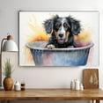 thumbnail image 3 of Bohemian Dog Canvas Bathroom Décor - Unique Bath Wall Decor - Modern Canvas Bathroom Wall Art - Room Decor - Bathroom Decorations - Restroom Sign - Wall decor living room, 3 of 4