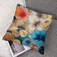 thumbnail image 7 of Ullo0ord Exotic Flowers Pillow Covers Set of 2 Flowers Plant Throw Pillow Covers with Invisible Zipper Solid Square Cushion Case for Farmhouse Sofa Bed Car Couch  24x24in, 7 of 7