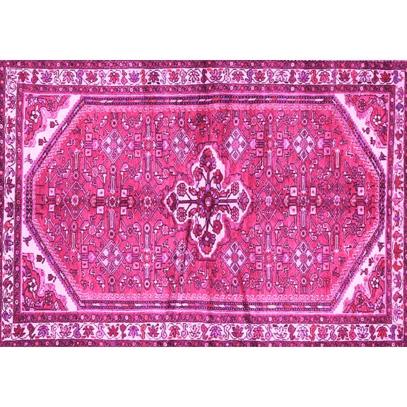 Ahgly Company Indoor Rectangle Persian Pink Traditional Area Rugs, 5' x 7'