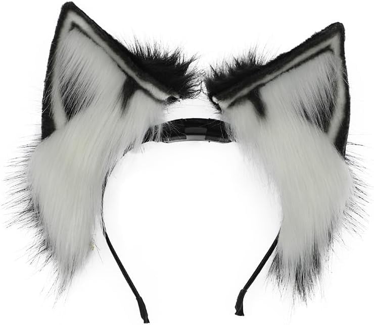 Rechargeable Movable Cat Ears Simulation Hair Band Headwear Props