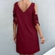 thumbnail image 4 of Vestidos de manga corta con hombros descubiertos y encaje con cuello en V estampado sexy de verano para mujer Fridja bnh5663, 4 of 8