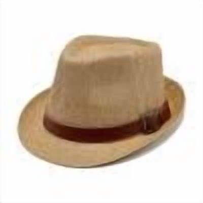 Summer Short Brim Straw Fedora Hat, Lightweight Breathable Sun Hat with Leather Buckle Band, Unisex Outdoor Beach Travel Hat for Adults Khaki One Size