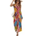 thumbnail image 2 of Sweets And Rainbow Lollipops Pattern Sleeveless Dress Summer Women Clothes Dress for Pregnant Women Dresses, 2 of 9