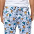 thumbnail image 4 of Adventure Time Pajama Pants Men's Finn and Jake Calculations Loungewear Sleep Bottoms, 4 of 7