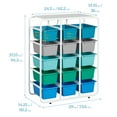 thumbnail image 2 of ECR4Kids 5-Tier Storage Rack with 15 Cubby Bins 5x3, Contemporary, 1, 2 of 9