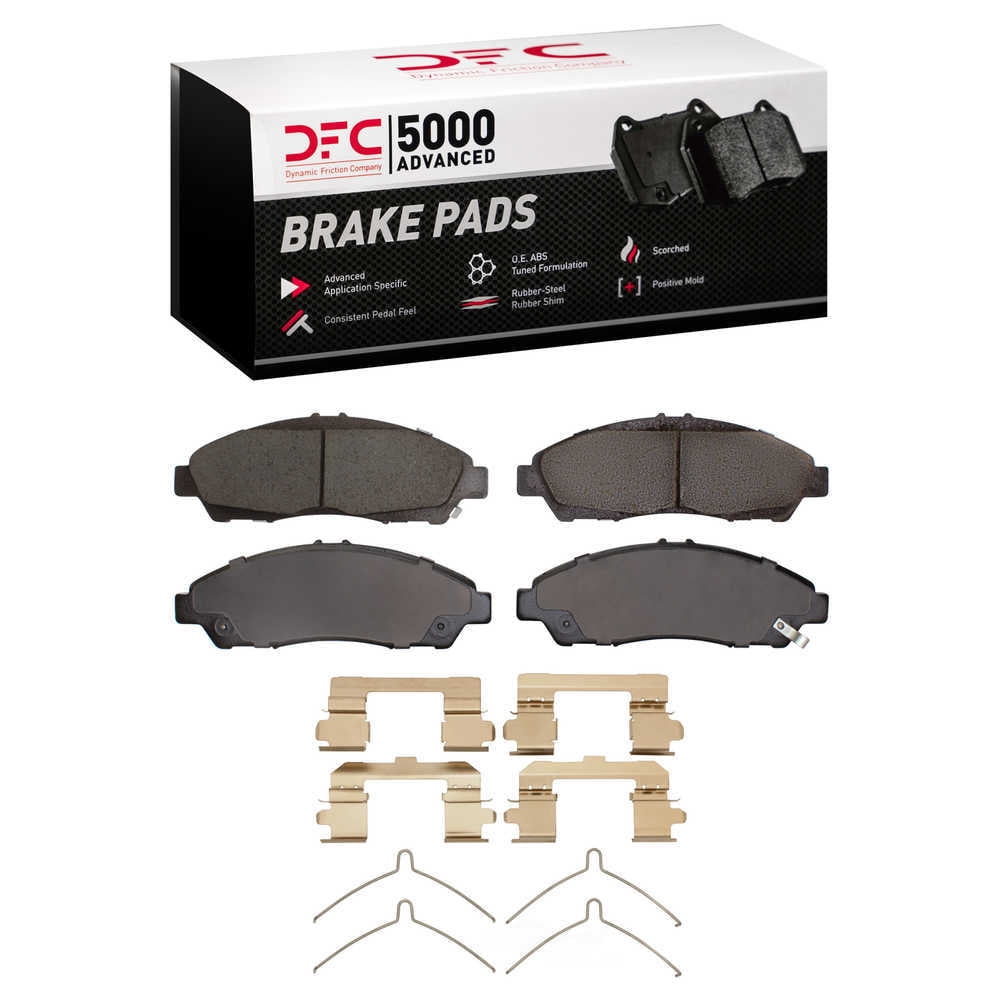 Dynamic Friction Company 1551-1896-01 DFC 5000 Advanced Brake Pads - Ceramic and Hardware Kit - OE