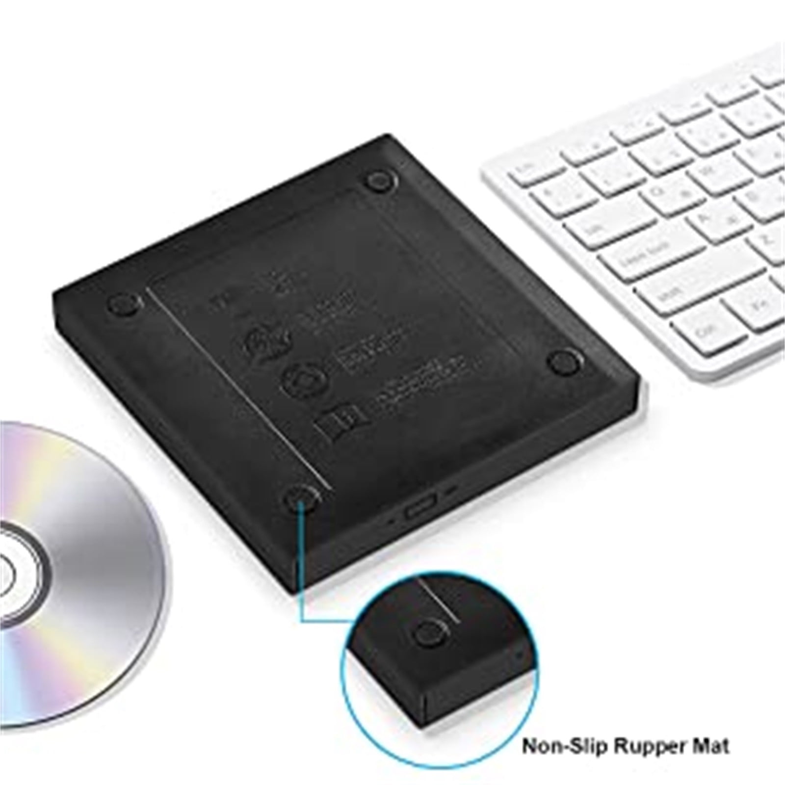 External CD/DVD Drive for Laptop, USB 3.0 Portable Burner Writer Compatible with Various Systems