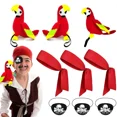 thumbnail image 2 of Pirate Role Play Set: Hat, Patch, Eye Mask - Flannelette Halloween Decor, 2 of 5