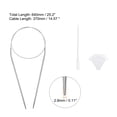 thumbnail image 2 of Uxcell Circular Knitting Needles Round Stainless Steel Needle 25.2 Inches 2.8mm Dia, 2 of 5