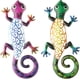 thumbnail image 1 of Decoración de pared de Gecko de metal, 2 piezas de escultura de pared de Gecko colgante, decoración de arte de pared de metal para exteriores e interiores, para patio, porche, hogar, patio, céspe, 1 of 5