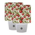 thumbnail image 5 of Strawberries with Floral Night Light LED Dusk to Dawn Auto Sensor Night Lamp Plug-in Nightlight for Bedroom Hallway Kitchen 2 PCs, 5 of 7