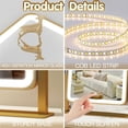 thumbnail image 3 of Dressing Table Mirror with Lights, Vanity Mirror 35.5 x 30.5 cm with Lights, Illuminated Dressing Table Mirror, Smart Touch with 3 Colours, Adjustable for Table, 3 of 7