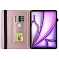 thumbnail image 2 of Dteck Butterfly Pattern Case for iPad Air 13 inch 2025/2024,Magnetic PU Leather Smart Auto Wake/Sleep Folio Stand Case Card Slot Pencil Holder Cover for iPad Air 13-in. M3/M2,Rosegold, 2 of 8