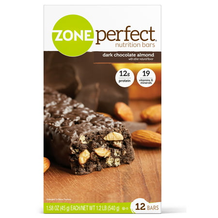 ZonePerfect Protein Bars, Dark Chocolate Almond, High Protein, With Vitamins & Minerals (12