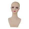 thumbnail image 2 of Maniquí Cabeza Soporte Exhibidor Gorro Peluca Soporte Accesorios PVC Ligero Fácil de Limpiar Adecuado para Salón Tienda Fotografía Entrenamiento Maqui Estilo D, 2 of 8