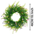 thumbnail image 3 of Corona de flor de orquídea simulada | Colgante de puerta de estilo europeo de primavera | Guirnalda floral de imitación | Decoración del hogar interior y exterior que no se desvanece | Decoración de, 3 of 6