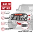 thumbnail image 4 of AMERICAN MODIFIED Grille Gladiateur avec Lumières Rouges pour Jeep Wrangler JK 07-18, 4 of 7