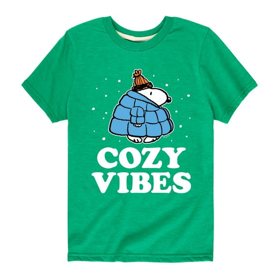 Peanuts - Snoopy - Puffer - Cozy Vibes - Toddler And Youth Short Sleeve Graphic T-Shirt