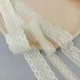 thumbnail image 6 of Beige Cotton Lace Trim - 10 Yards, Crochet Lace for Crafts, Gift Wrapping, Wedding Decoration, Scrapbooking,width 1.77 inch,Style 3, 6 of 8