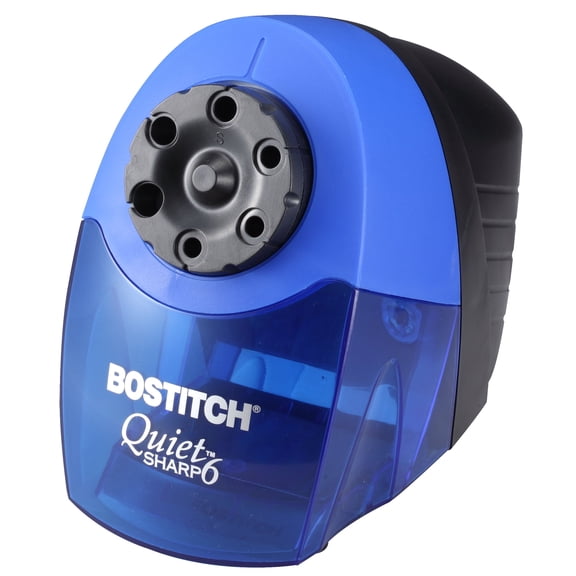 Bostitch QuietSharp 6 Classroom Electric Pencil Sharpener, Blue
