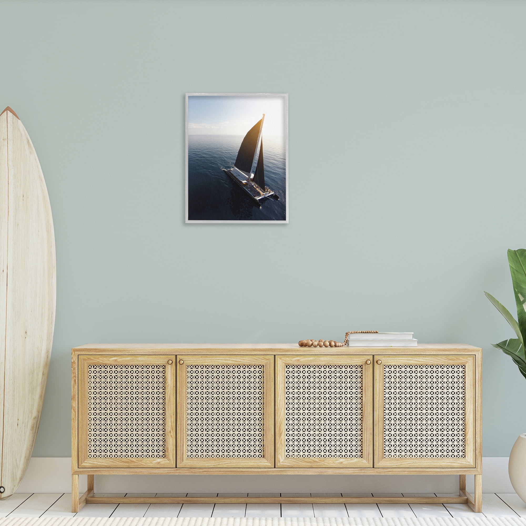 Stupell Industries Nautical Barge Photography Transportation Photography Gray Framed Art Print Wall Art, 24 x 30