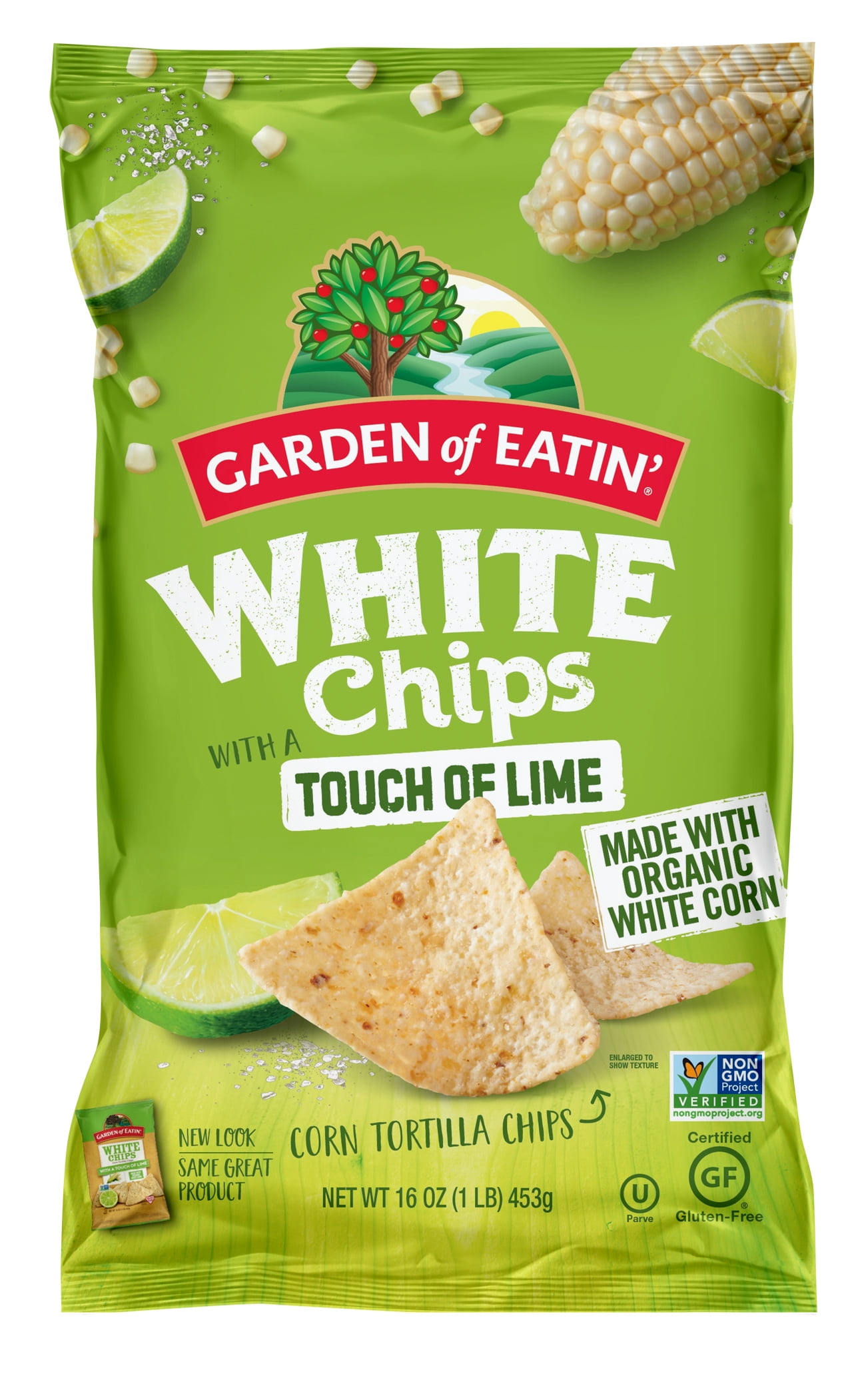 Garden of Eatin' White Corn Tortilla Chips with Lime, 16 Ounce Bag