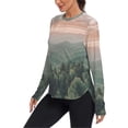 thumbnail image 2 of FORMRS Womens Long Sleeve Shirts UPF 50+ Sun Protection Quick Dry Fishing Hiking Tops, Size S-2XL, Mountains at Dawn, 2 of 8