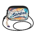 thumbnail image 2 of FORMRS Mini Crossbody Bag for Women Adjustable Rope Shoulder Casual Phone Purse, Yellow Sardines Pattern, 2 of 7