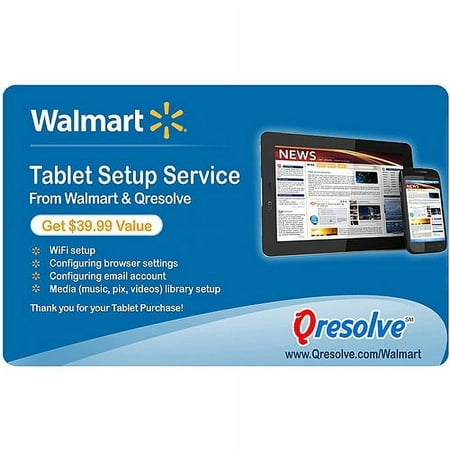 Quatrro Tablet Card with Wifi, Email, Account setup and other Services
