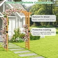 thumbnail image 6 of Gymax 7.5 FT Garden Arch Wooden Arbor Outdoor Wood Trellis for Climbing Plants, 6 of 10