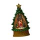 thumbnail image 3 of Bola de nieve navideña, árbol de Navidad, caja de música, adorno de escritorio con purpurina en espiral Papá Noel y renos, 3 of 9