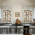 thumbnail image 4 of Rustic Mushroom Print Kitchen Curtains 3-Piece Set 27.5x36in Polyester Fabric Cozy Look Perfect for Thanksgiving Dinner, 4 of 6