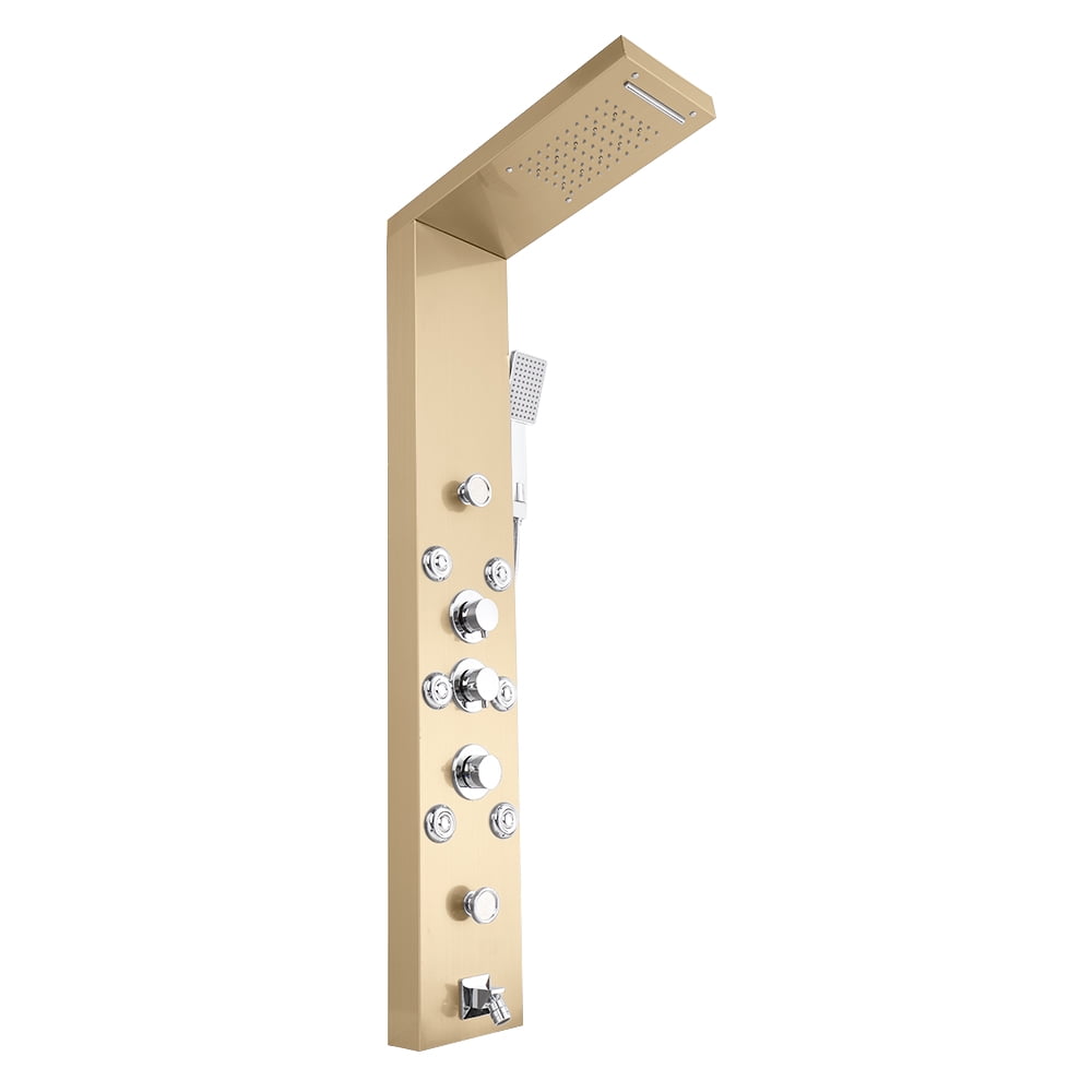 New 57" Hot Water Full Body Shower Heating System Panel Column Tower 8 Spa Jets New 57" Hot Water Full Body Shower Heating System Panel Column Tower 8 Spa Jets