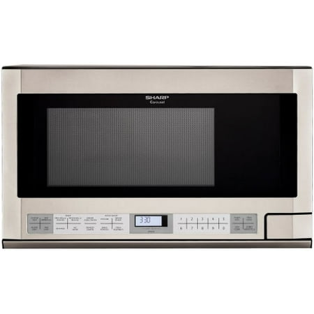 Sharp R1214 Carousel Over-the-Counter Microwave Oven 1.5 cu. ft. 1100W Stainless (Best Over The Counter Microwave Ovens)